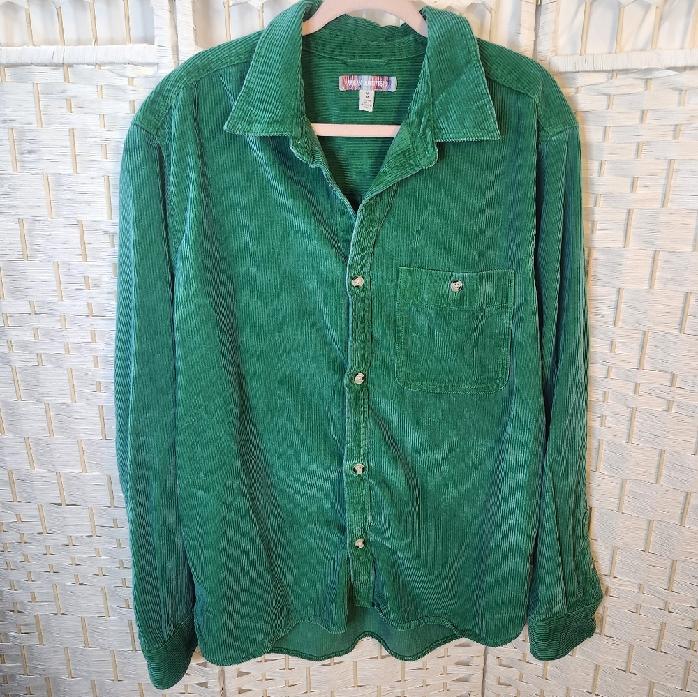 Urban Outfitters- NWOT Teal Long Sleeve Corduroy Button-Down